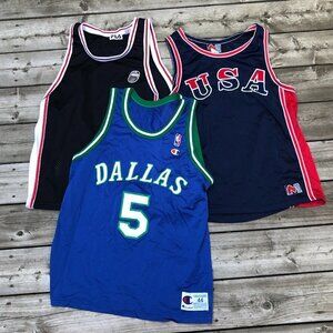 LOT OF 3 Vintage 90s NBA Jerseys Large Champion